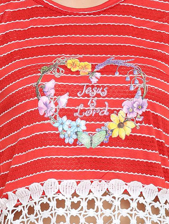 women's straight round neck top - 15336025 -  Standard Image - 3