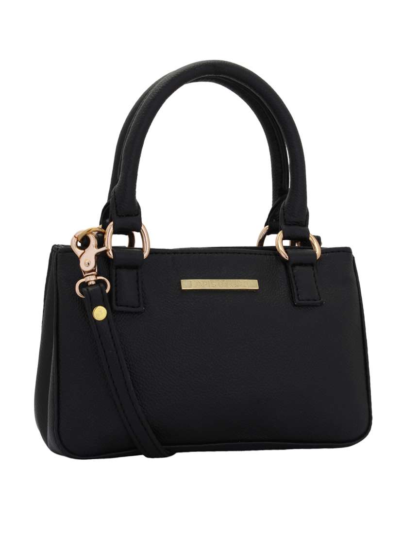 black leatherette (pu) handbag - 15338928 - Standard Image - 3