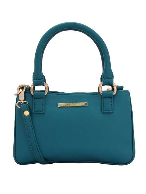 blue leatherette (pu) handbag - 15338930 - Standard Image - 0