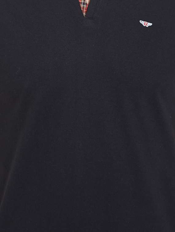 black cotton collared t-shirt - 15339150 -  Standard Image - 3