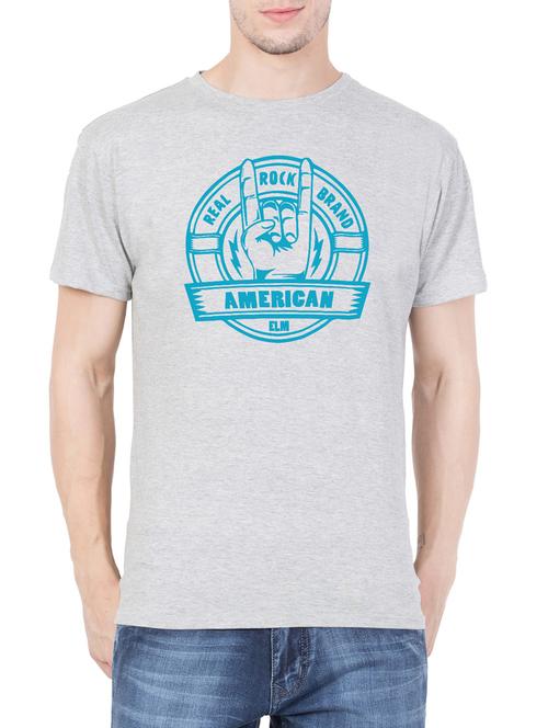 grey cotton chest print tshirt - 15340699 -  Standard Image - 0