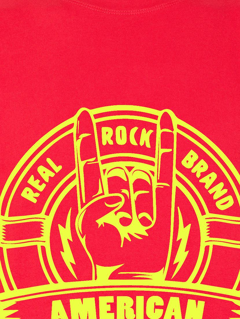 red cotton chest print tshirt - 15340704 - Standard Image - 3