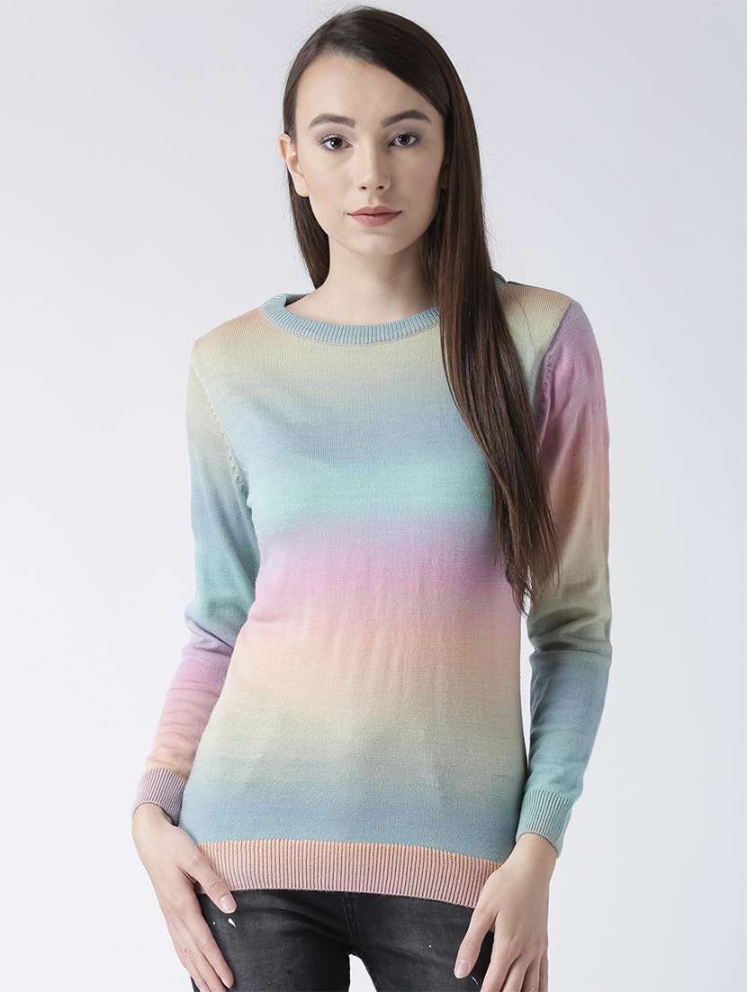 pink acrylic regular pullover