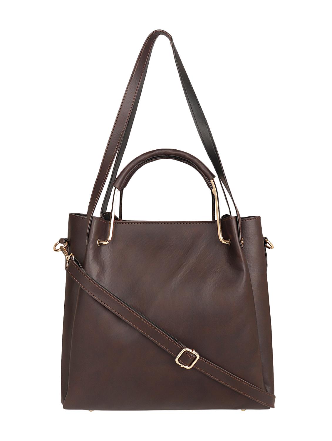 brown leatherette (pu) regular tote - 15352912 - Zoom Image - 0