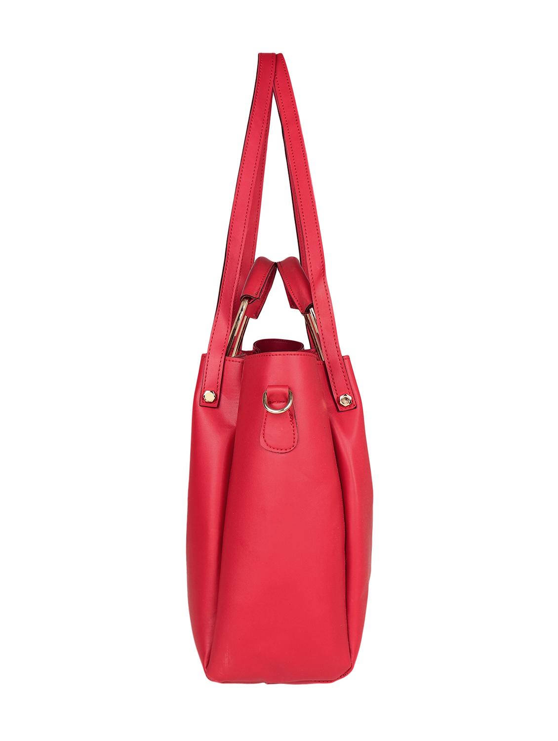 pink leatherette (pu) regular tote - 15352916 - Standard Image - 3