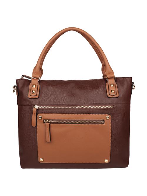 brown leatherette (pu) handbag - 15352920 -  Standard Image - 0