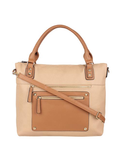cream leatherette (pu) handbag - 15352923 -  Standard Image - 0