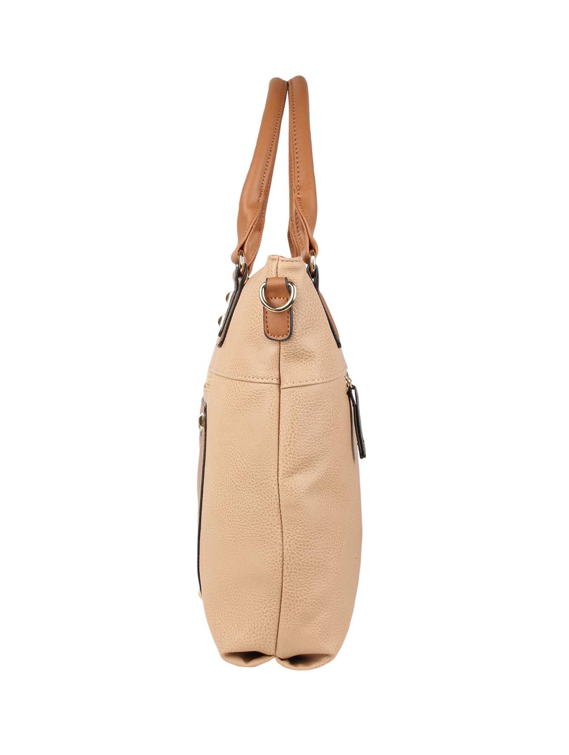 cream leatherette (pu) handbag - 15352923 - Standard Image - 3