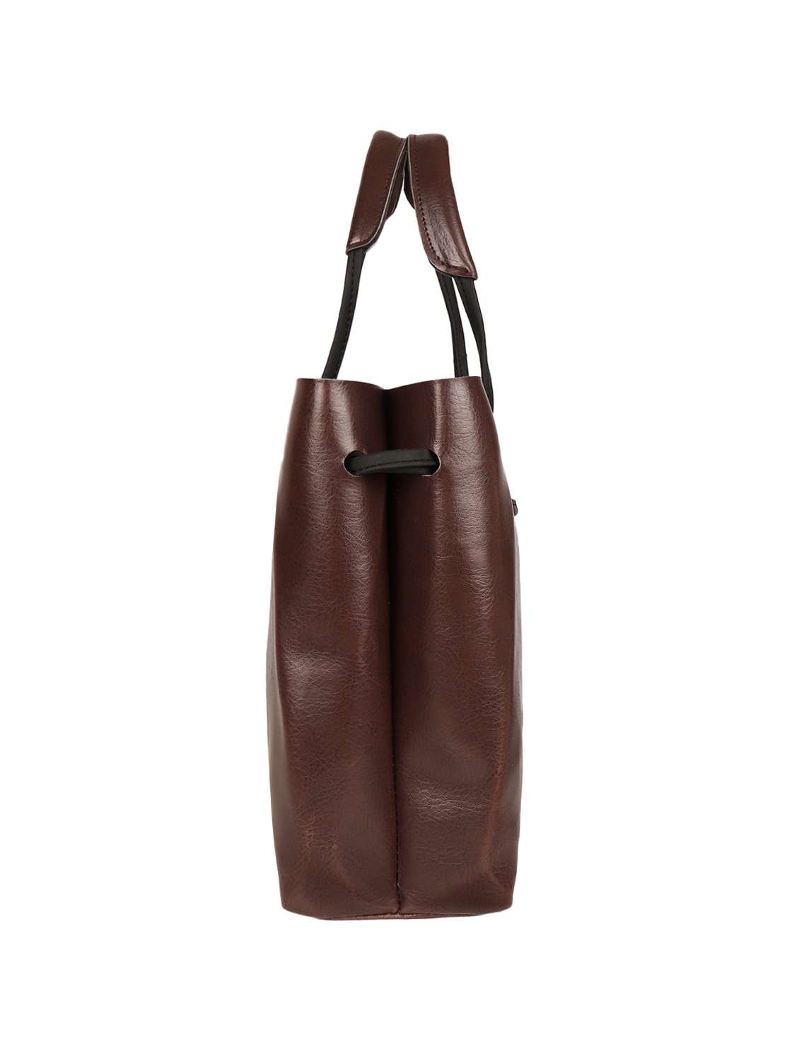 brown leatherette (pu) regular tote - 15352929 -  Standard Image - 3