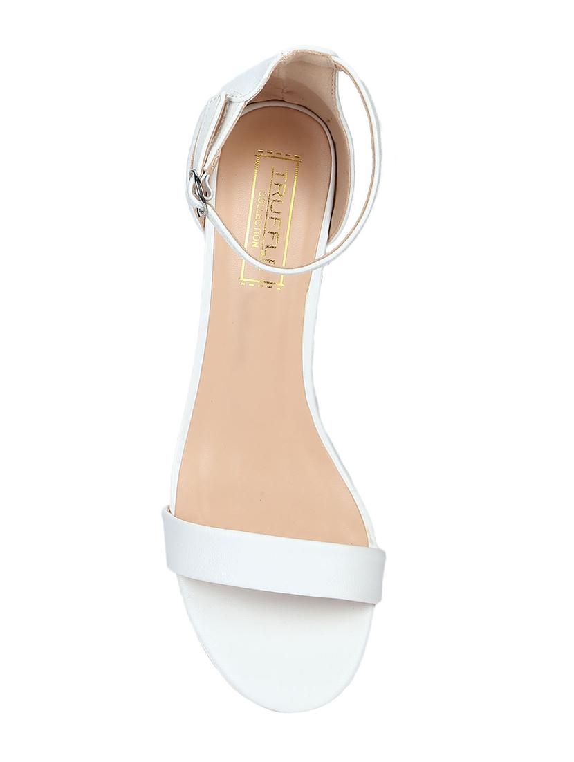 white ankle strap sandals - 15354104 - Standard Image - 3