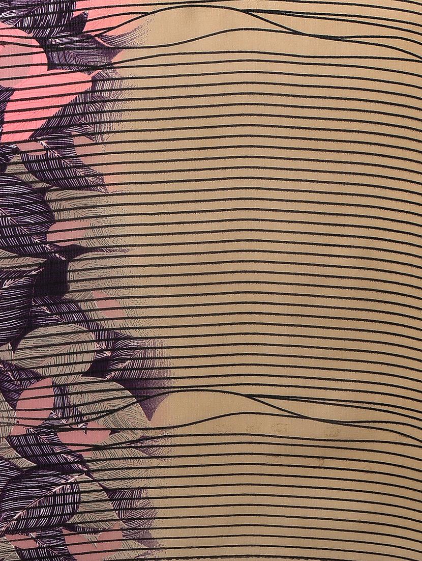 stripes printed saree with blouse - 15354202 - Standard Image - 3