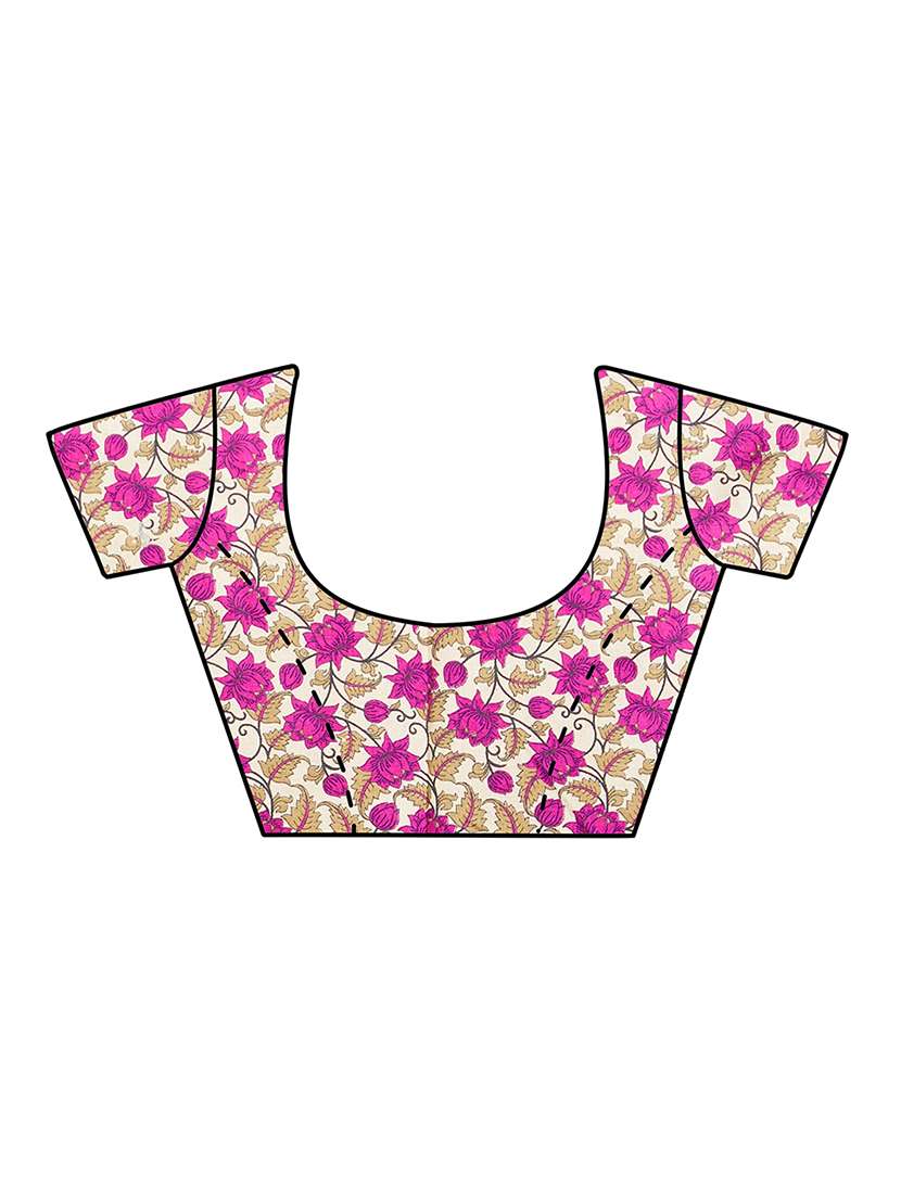 ditsy floral printed saree with blouse - 15354271 -  Standard Image - 3