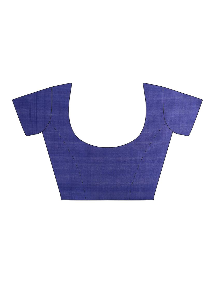 contrast bordered saree with blouse - 15354275 - Standard Image - 3