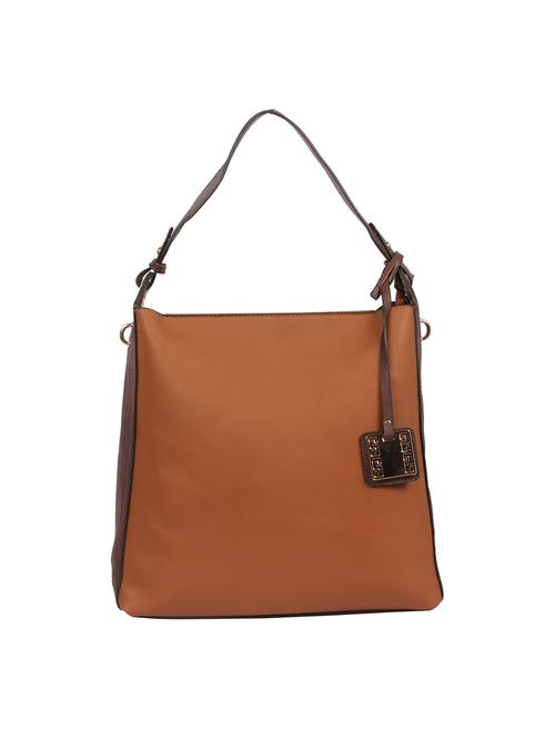 tan leatherette (pu) handbag - 15360257 -  Standard Image - 0