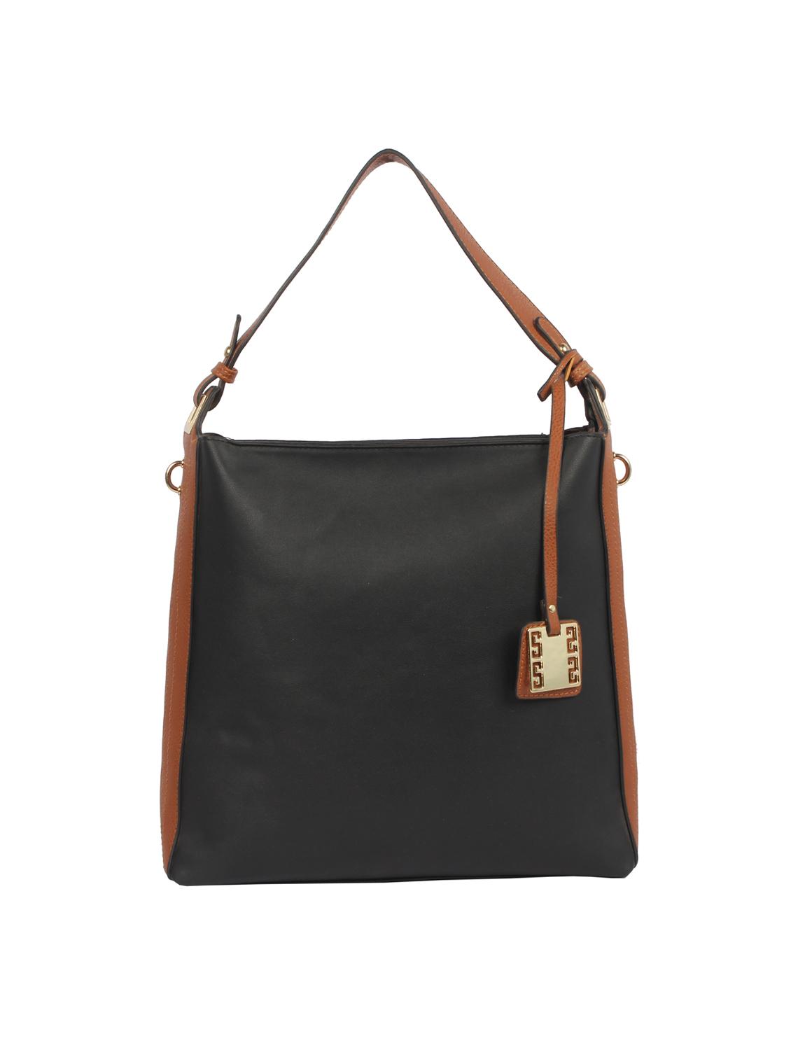 black leatherette (pu) handbag - 15360258 -  Zoom Image - 0
