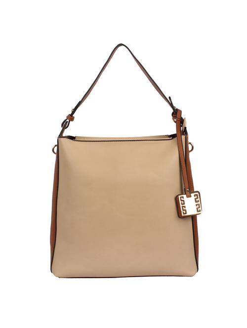 cream leatherette (pu) handbag - 15360260 -  Standard Image - 0
