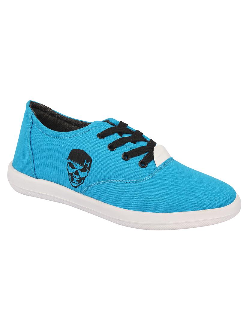 light blue canvas lace up sneaker - 15360954 - Zoom Image - 0
