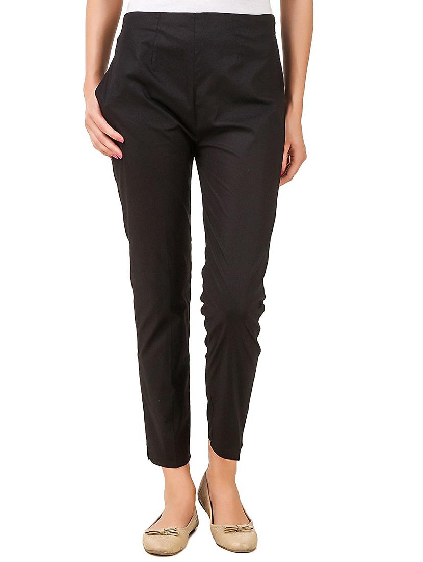 flat front solid trouser - 15361652 -  Zoom Image - 0