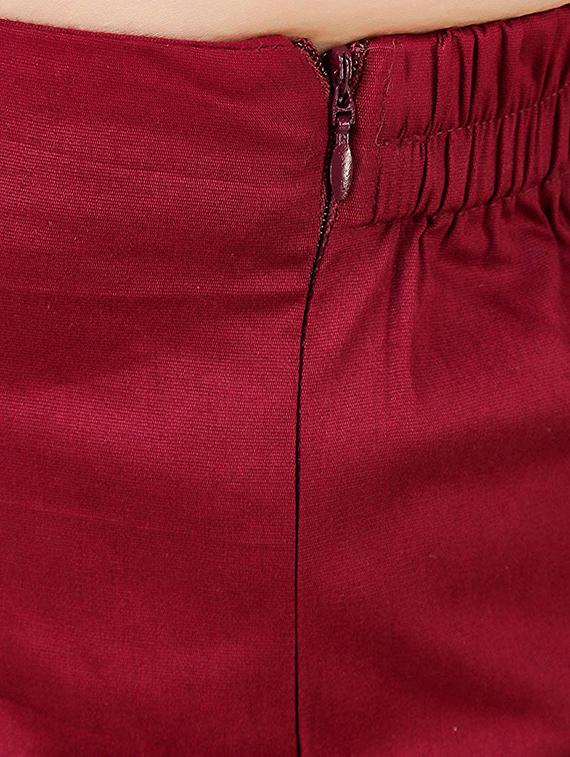 flat front solid trouser - 15361653 - Standard Image - 3