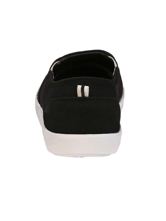 Black Canvas Casual Slip Ons
