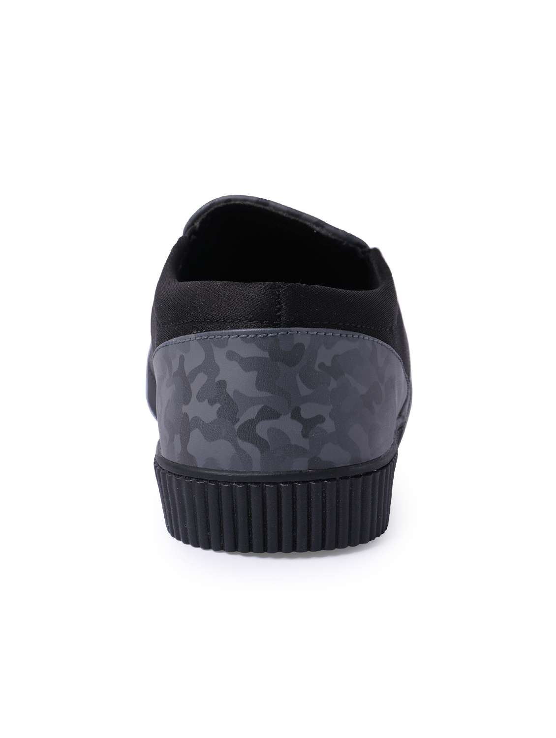 Grey Leatherette Casual Slip On