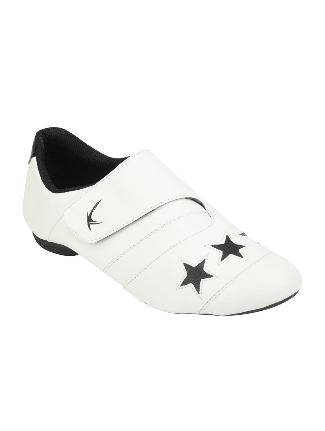 white leatherette casual slip ons - 15363900 - Zoom Image - 0
