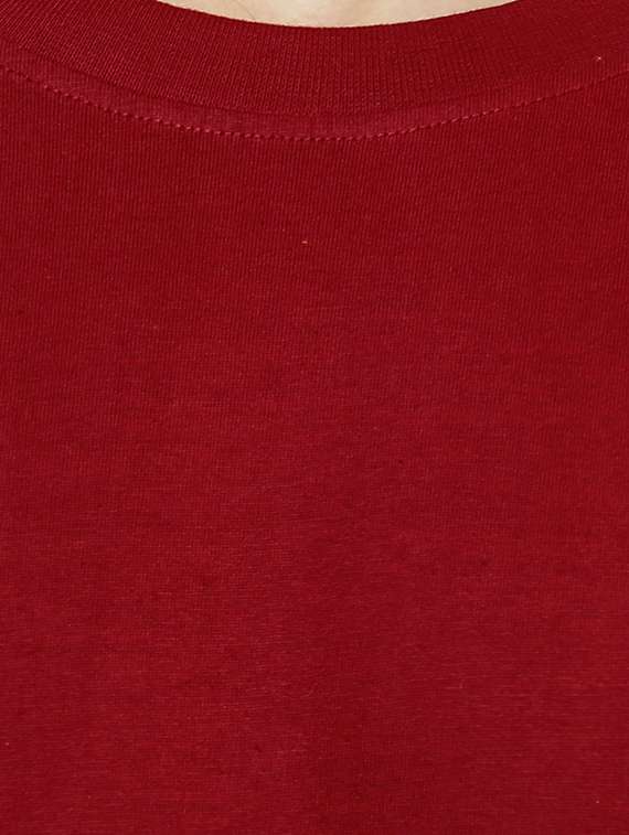 maroon cotton t-shirt - 15364033 -  Standard Image - 3