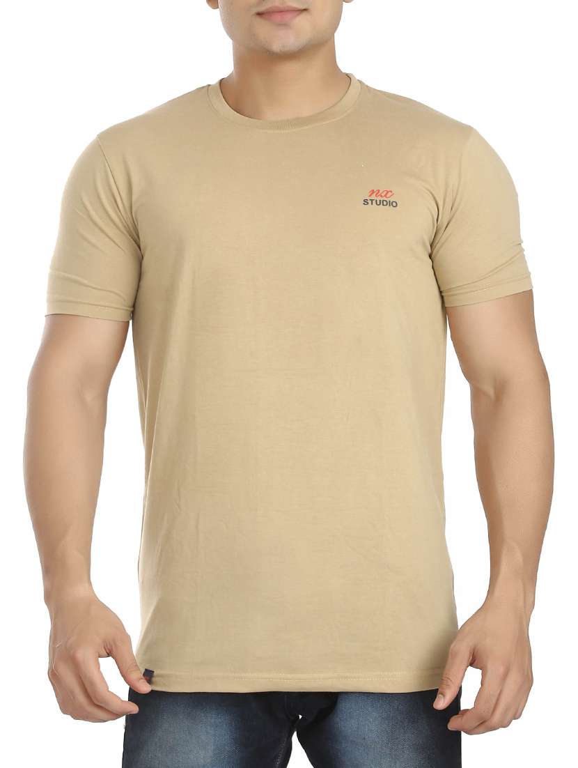 beige cotton t-shirt