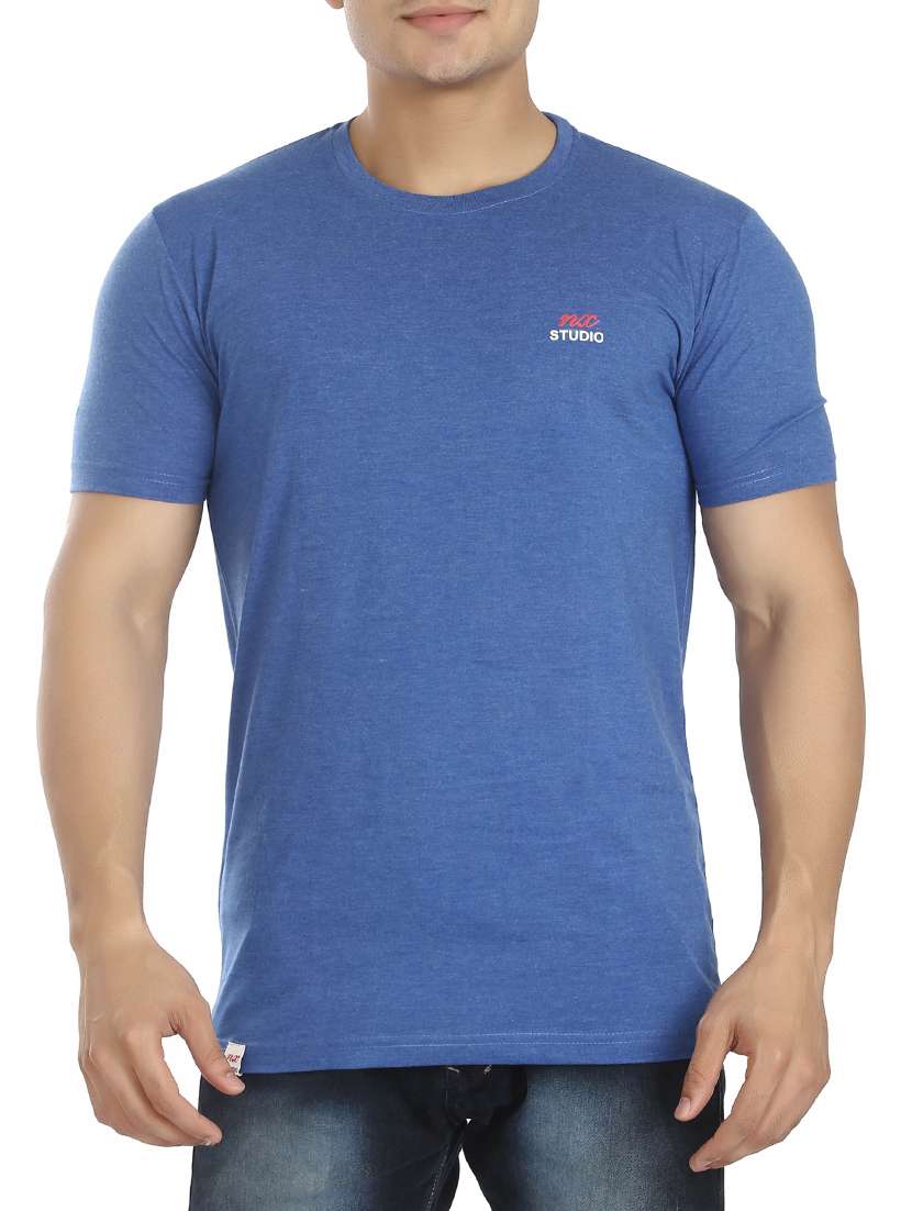 blue cotton t-shirt