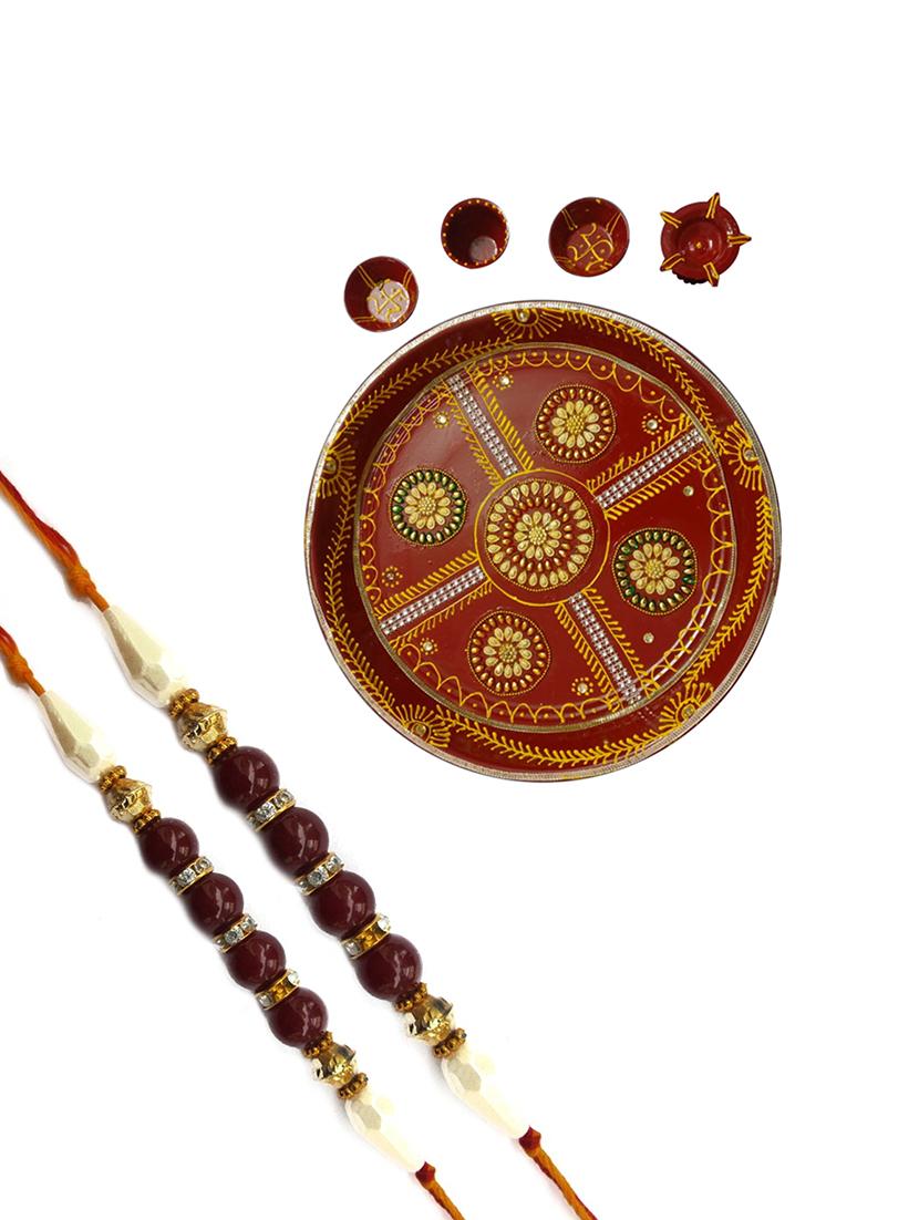 Decorative Rakhi with Pooja Thali