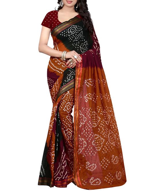 dual shade bandhani saree with blouse - 15378376 -  Standard Image - 0
