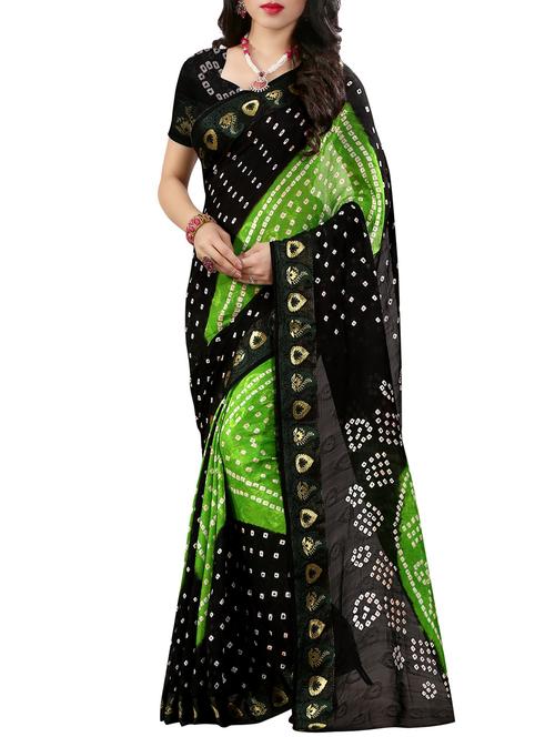 dual shade bandhani saree with blouse - 15378391 -  Standard Image - 0