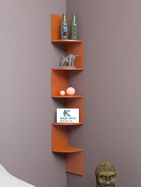 Decorative Wall Shelf Zigzag Corner Mount Unit 5 Decorative Wall Shelf Zigzag Corner Mount Unit 5 Shelves By Kings Decor Online Ping For In India 15378631
