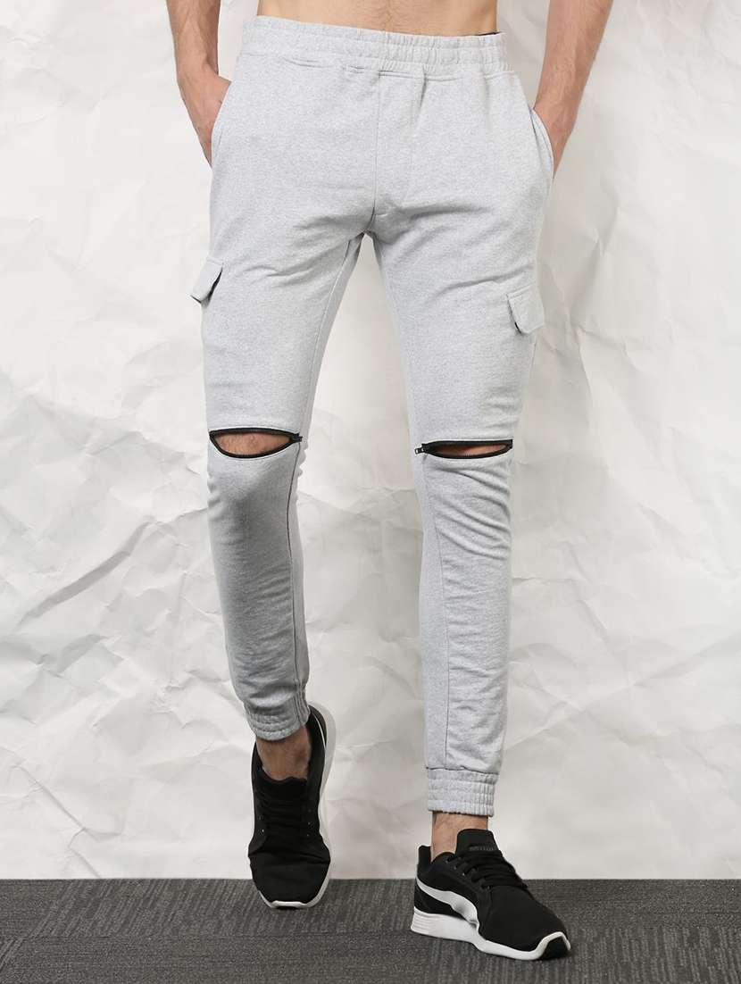 grey cotton joggers