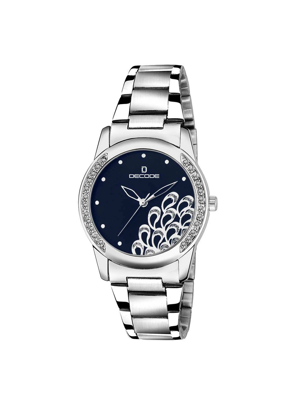 Buy online Decode Lr40 Blue Crystal Studded Analog Watch from