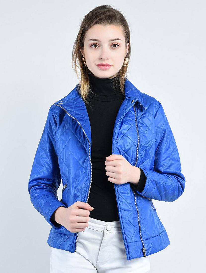 women quilted zipper pocket detail  jacket