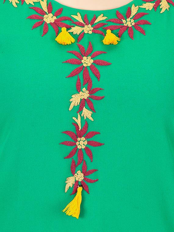 embroidered straight kurti - 15384083 - Standard Image - 3