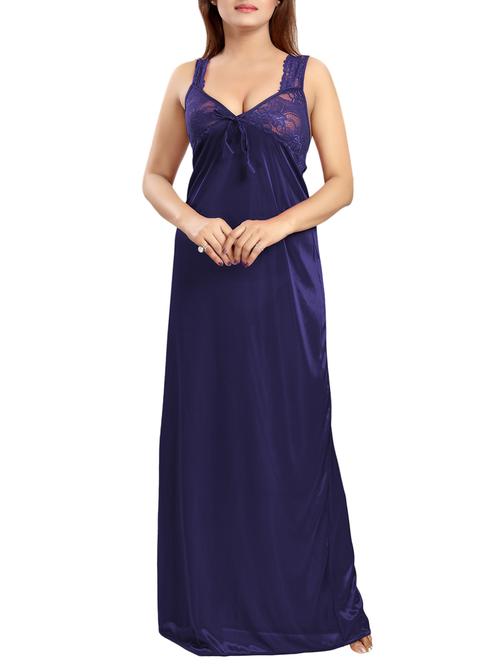 lace panel solid nighty - 15385167 -  Standard Image - 0