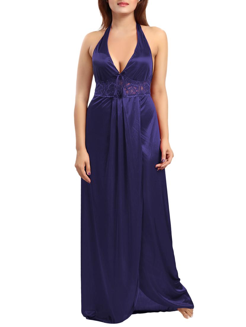 halter neck laced nighty - 15385171 -  Zoom Image - 0