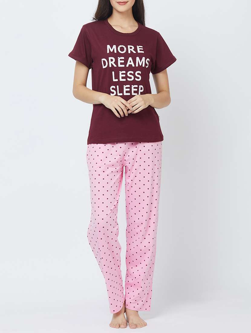 printed nightwear pajama set