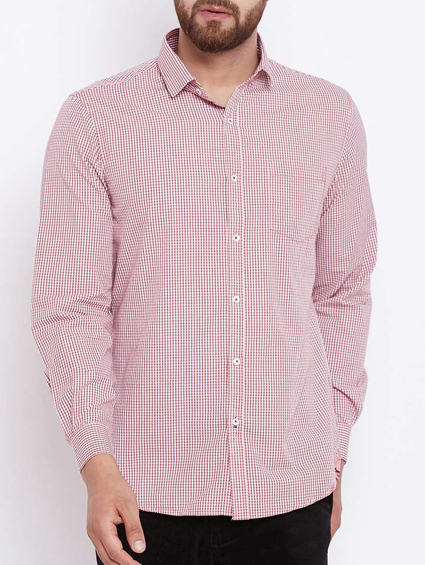 red cotton casual shirt - 15386646 - Zoom Image - 0
