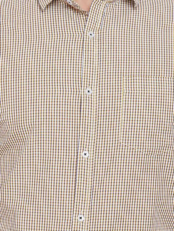 yellow cotton casual shirt - 15386648 - Standard Image - 3