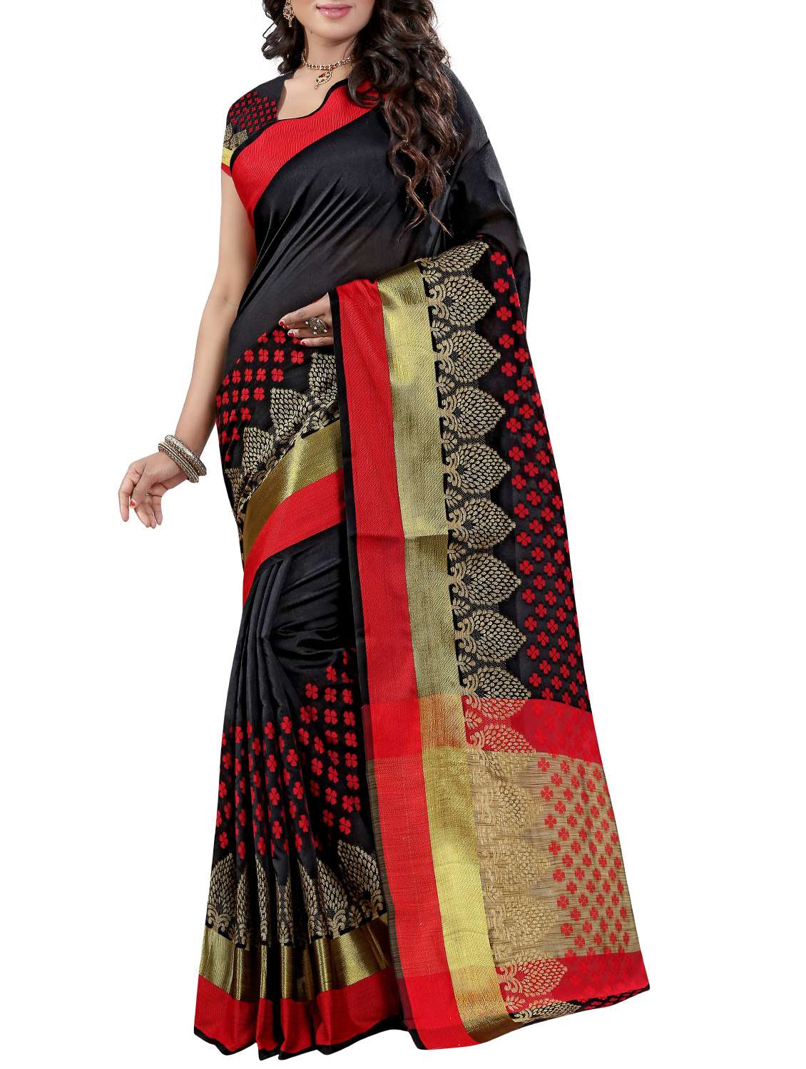 paisley jacquard woven saree with blouse