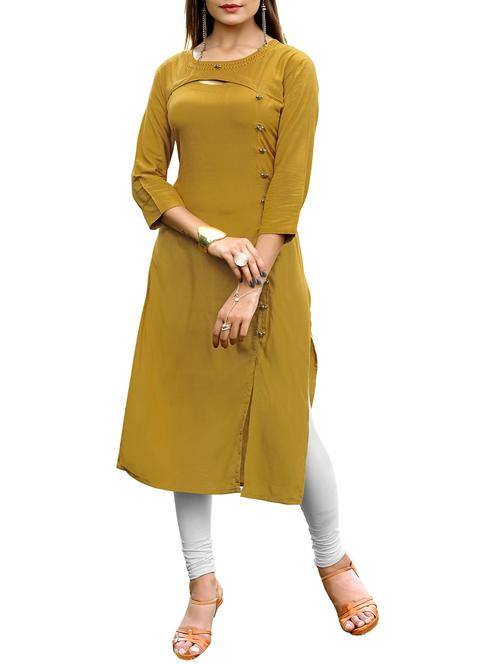 women's straight kurta - 15387830 - Standard Image - 0