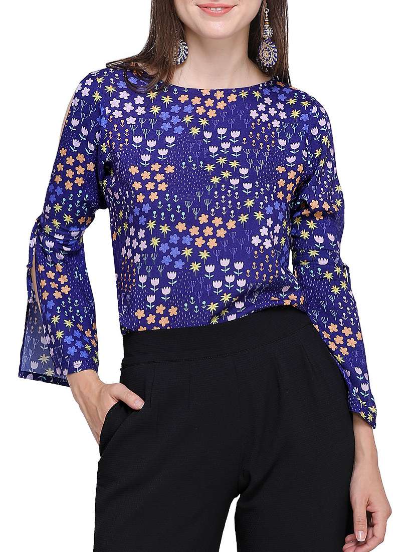 women's straight round neck top