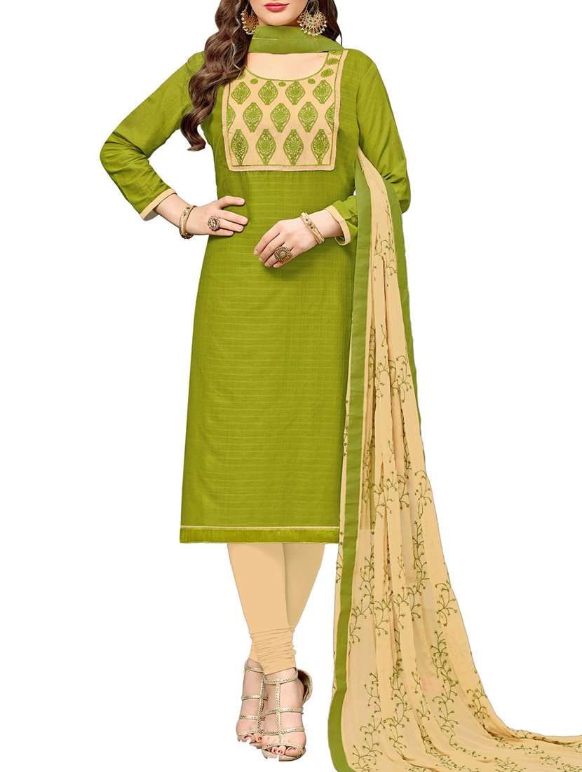 patchwork unstitched churidaar suit