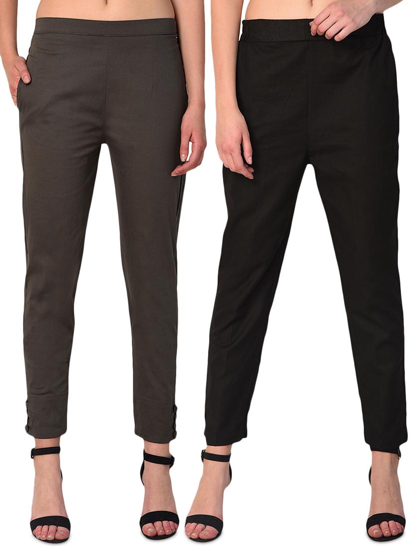 set of 2 flat front cigarette pants - 15392612 - Zoom Image - 0