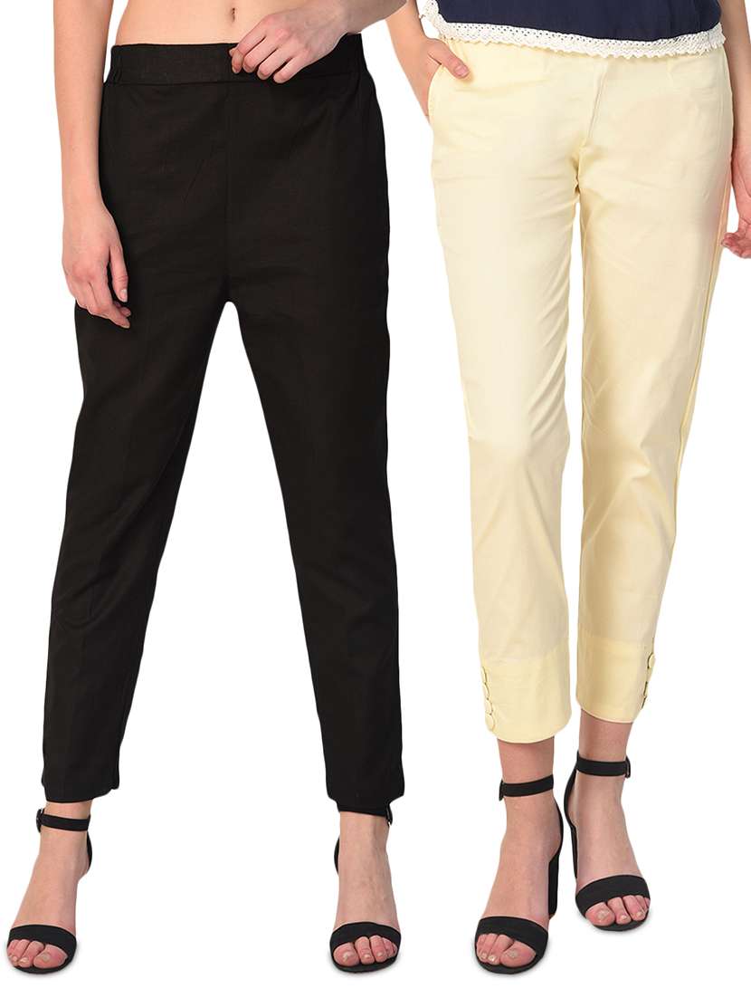 set of 2 flat front cigarette pants - 15392617 - Zoom Image - 0