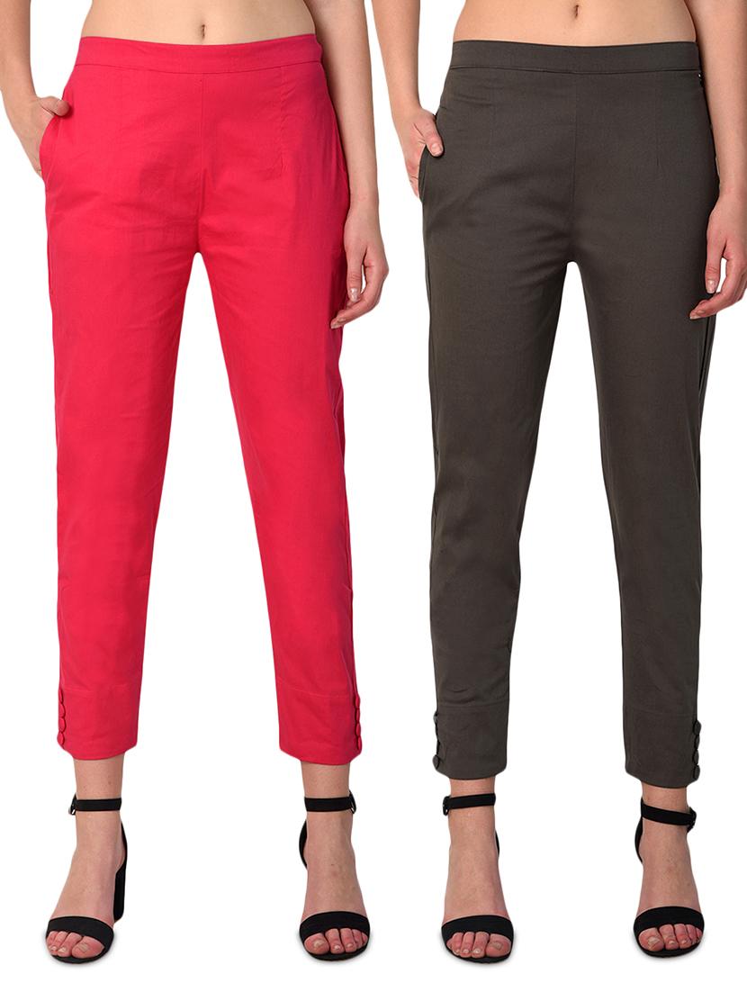 set of 2 flat front cigarette pants - 15392625 - Zoom Image - 0