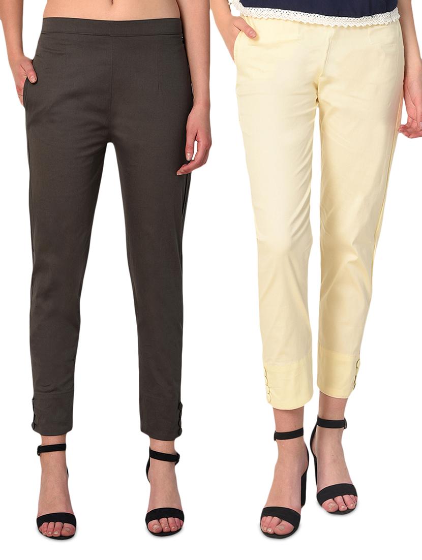 set of 2 flat front cigarette pants - 15392628 - Zoom Image - 0